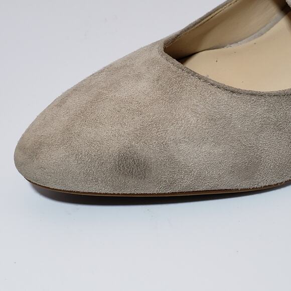 Karl Lagerfeld Taupe Suede Laced Paris Jasmin Heels - Picture 9 of 9